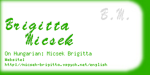 brigitta micsek business card